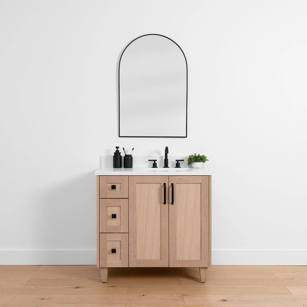 
                  
                    Bridgeport SLIM, 36" Teodor® White Oak Vanity, Right Sink Teodor Bathroom VanityCanada
                  
                