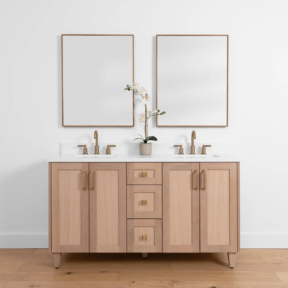 Bridgeport SLIM, 60" Teodor® White Oak Vanity, Double Sink Teodor Bathroom VanityCanada