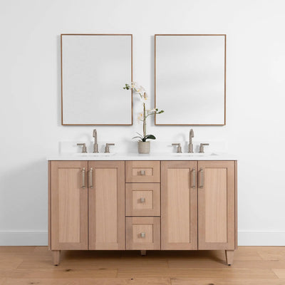 Bridgeport SLIM, 60" Teodor® White Oak Vanity, Double Sink Teodor Bathroom VanityCanada