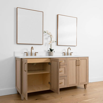 Bridgeport SLIM, 72" Teodor® White Oak Vanity, Double Sink Teodor Bathroom VanityCanada