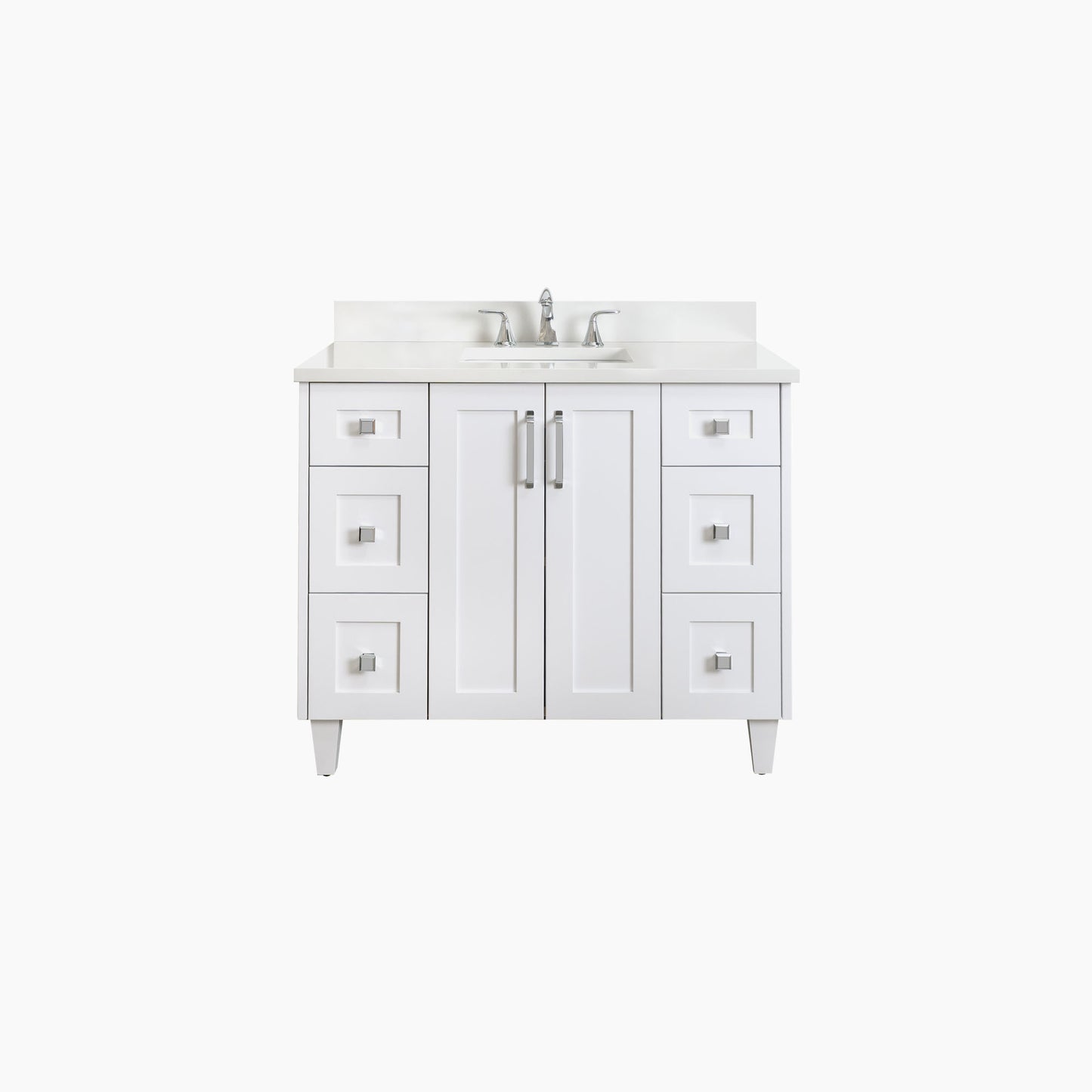 Bridgeport SLIM 42" Satin White Bathroom Vanity