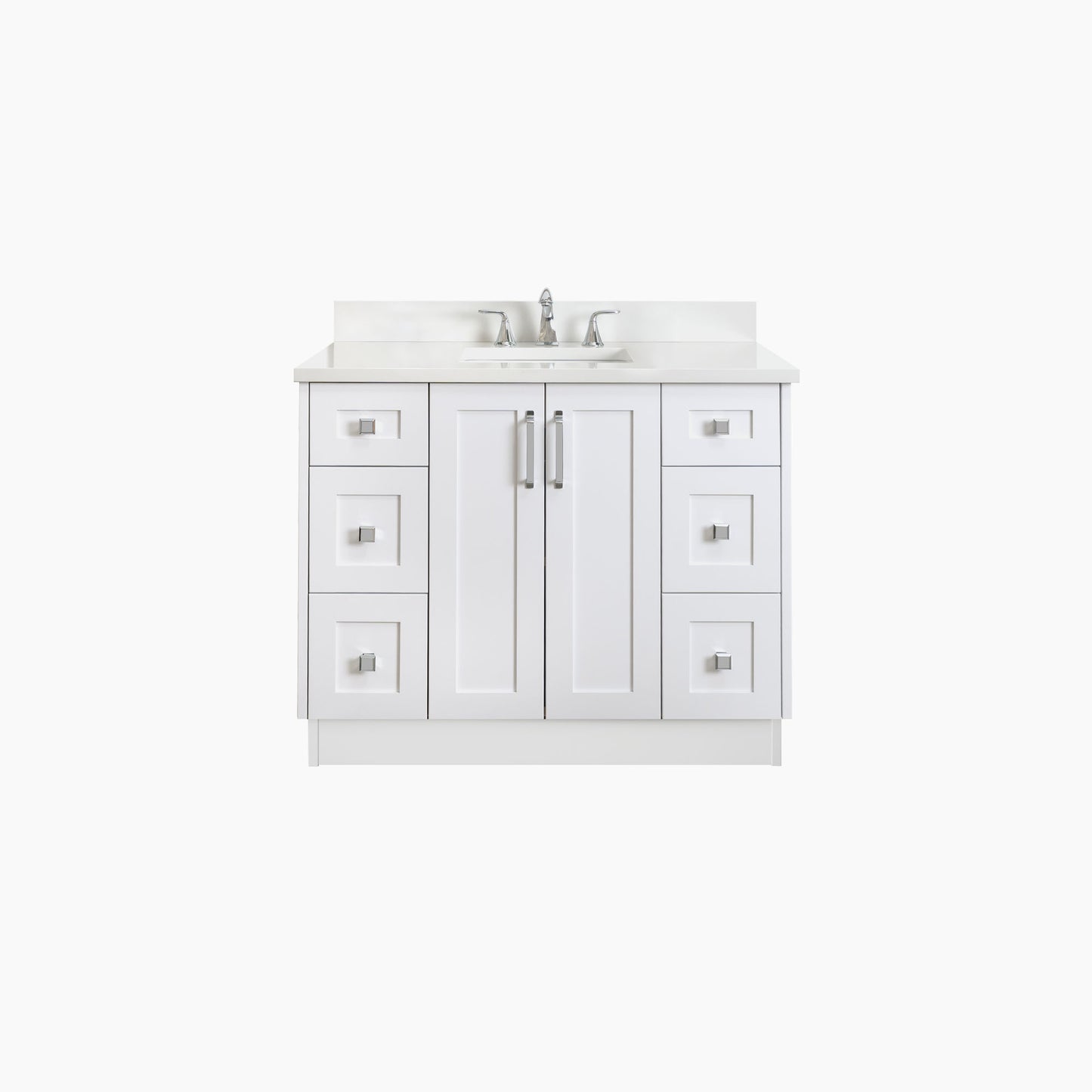 Bridgeport SLIM 42" Satin White Bathroom Vanity