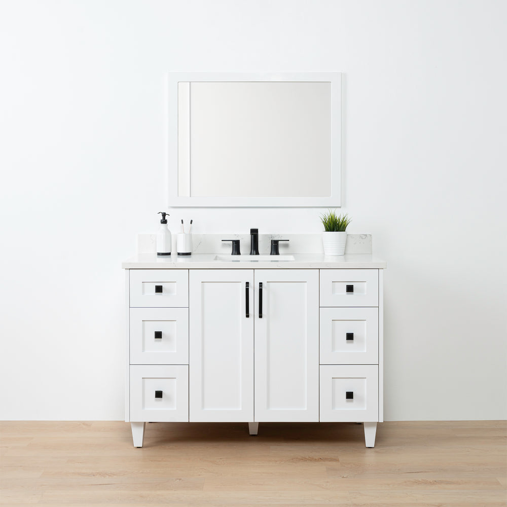 
                  
                    Bridgeport 48" Satin White Bathroom Vanity
                  
                