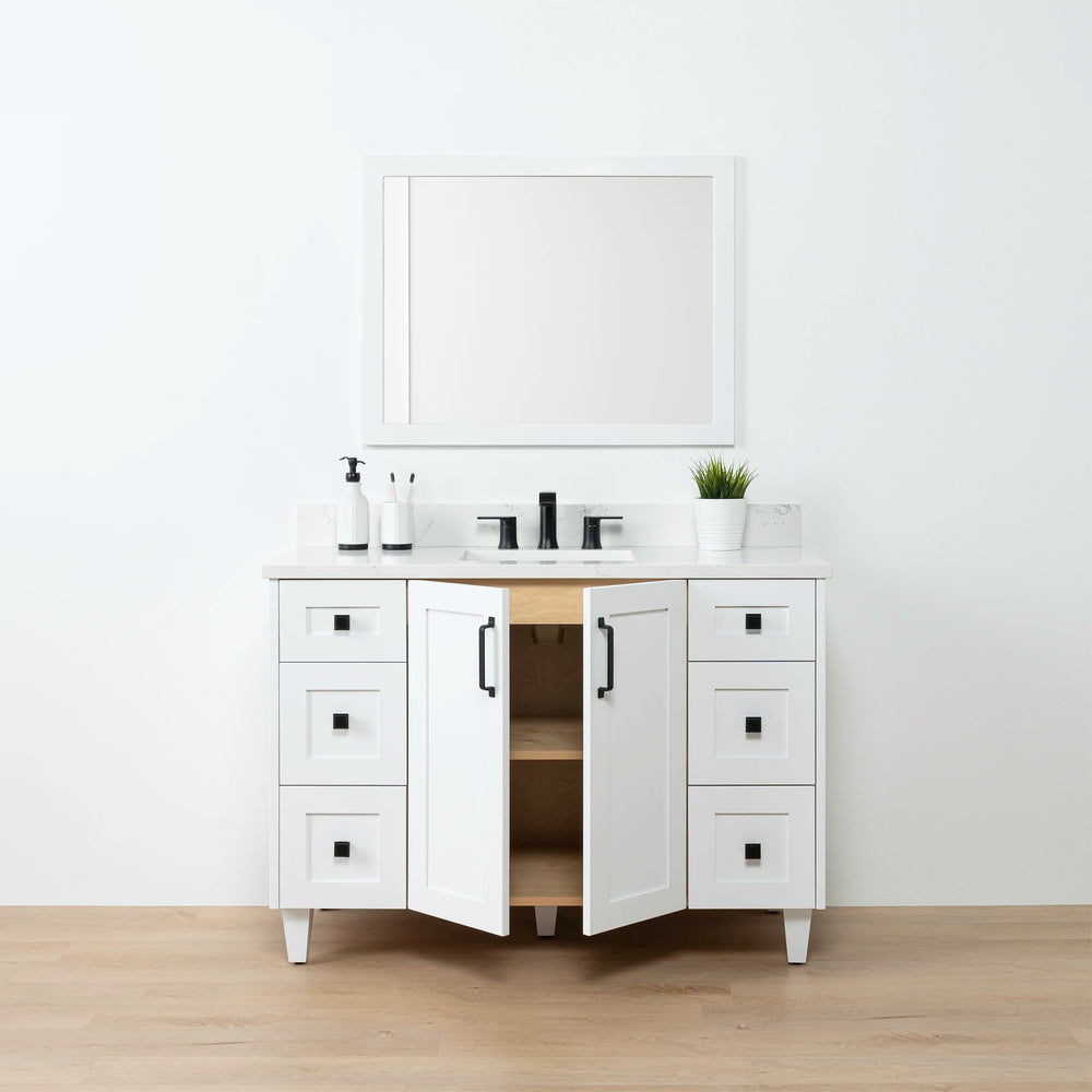 
                  
                    Bridgeport 48" Satin White Bathroom Vanity
                  
                