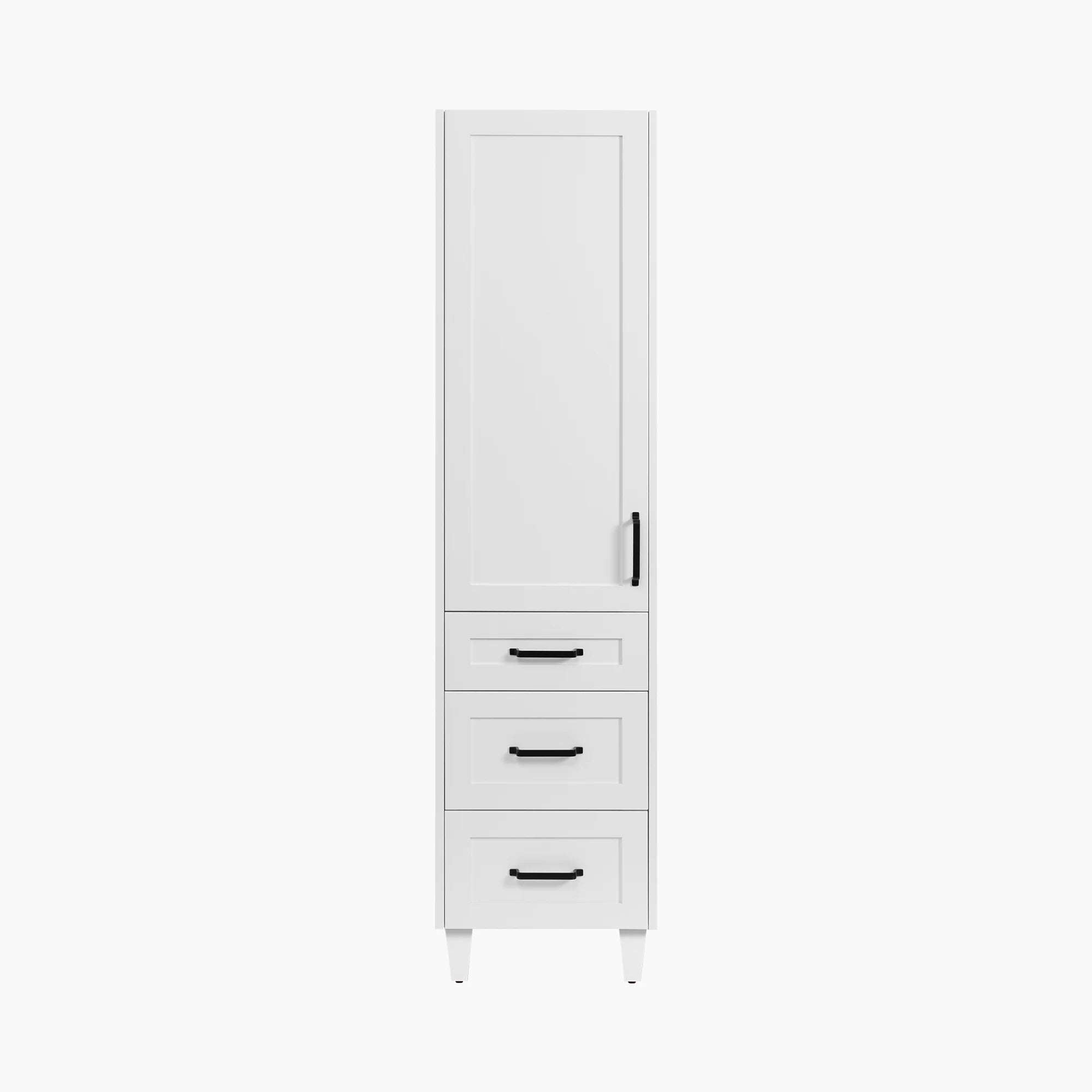 Cape Breton Satin White Linen Cabinet