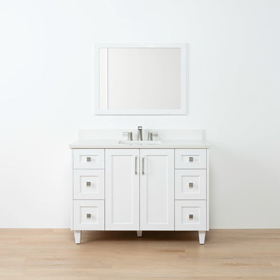 Bridgeport 48" Satin White Bathroom Vanity