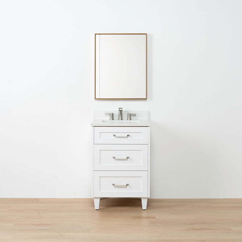 Bridgeport SLIM 24" Satin White Bathroom Vanity