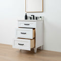 
                  
                    Bridgeport SLIM 24" Satin White Bathroom Vanity - All Drawers
                  
                