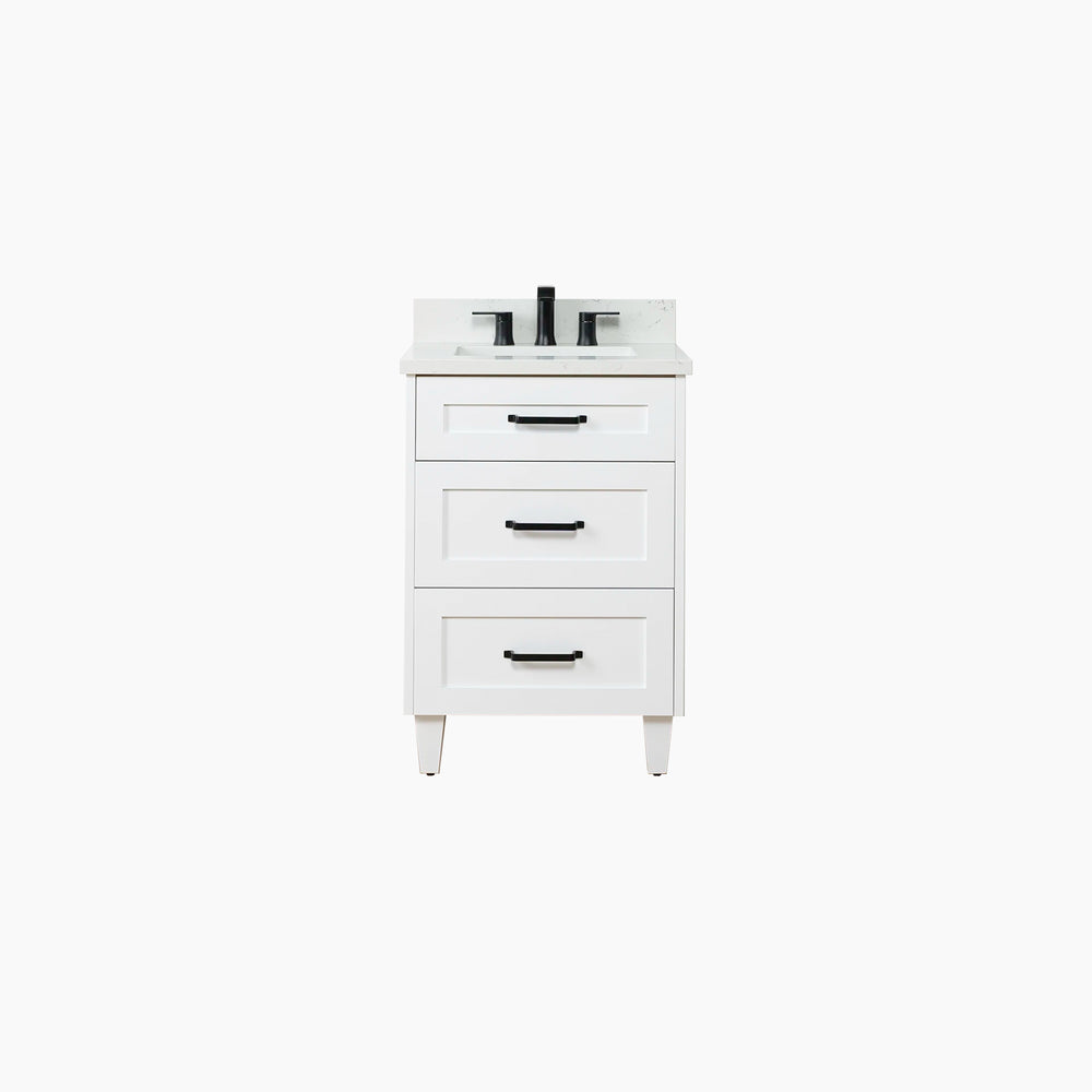 Bridgeport SLIM 24" Satin White Bathroom Vanity