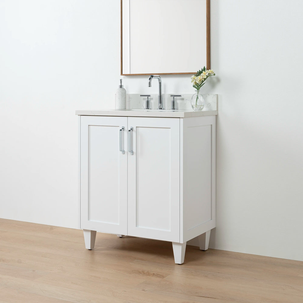 
                  
                    Bridgeport SLIM 30" Satin White Bathroom Vanity w/ Doors
                  
                