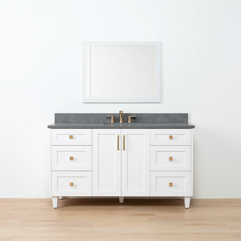 Bridgeport SLIM 60" Satin White Bathroom Vanity