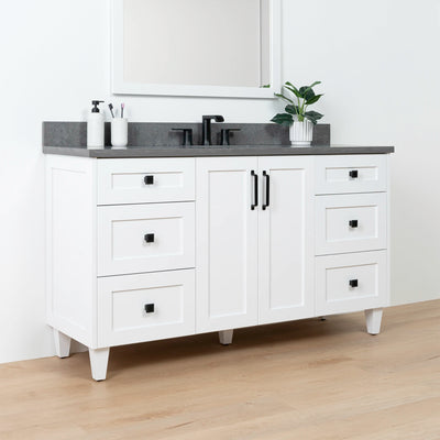 Bridgeport SLIM 60" Satin White Bathroom Vanity