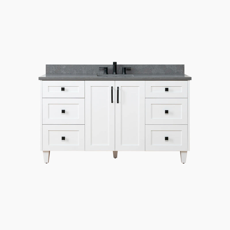 Bridgeport SLIM 60" Satin White Bathroom Vanity