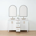 
                  
                    Bridgeport SLIM 60" Satin White Bathroom Vanity, Double Sink
                  
                