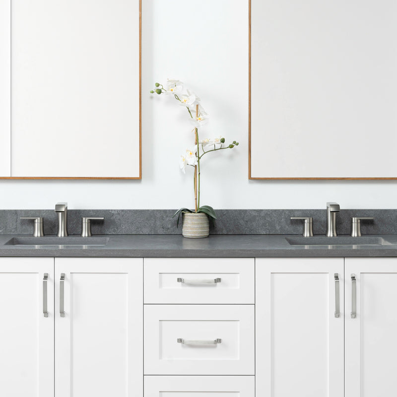 Bridgeport SLIM 72" Satin White Bathroom Vanity, Double Sink