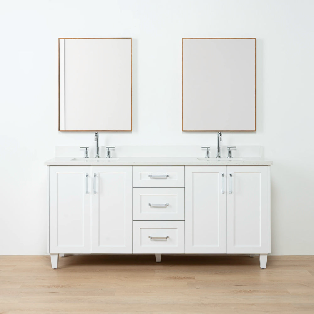 
                  
                    Bridgeport SLIM 72" Satin White Bathroom Vanity, Double Sink
                  
                