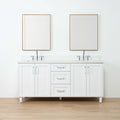 
                  
                    Bridgeport SLIM 72" Satin White Bathroom Vanity, Double Sink
                  
                