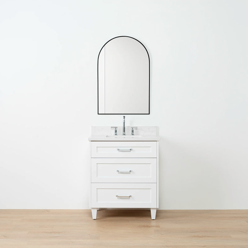 Bridgeport SLIM 30" Satin White Bathroom Vanity