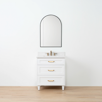 Bridgeport SLIM 30" Satin White Bathroom Vanity