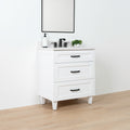 
                  
                    Bridgeport SLIM 30" Satin White Bathroom Vanity - All Drawers
                  
                
