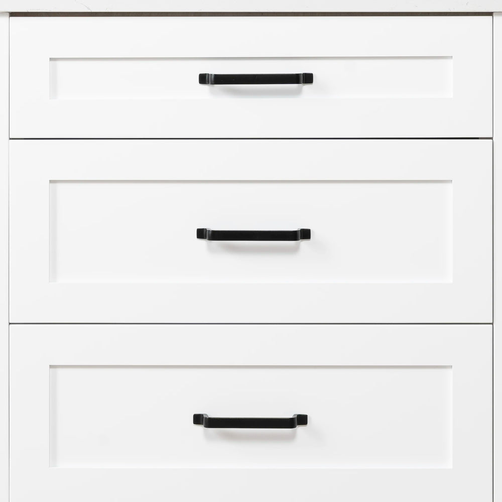 
                  
                    Bridgeport SLIM 30" Satin White Bathroom Vanity - All Drawers
                  
                