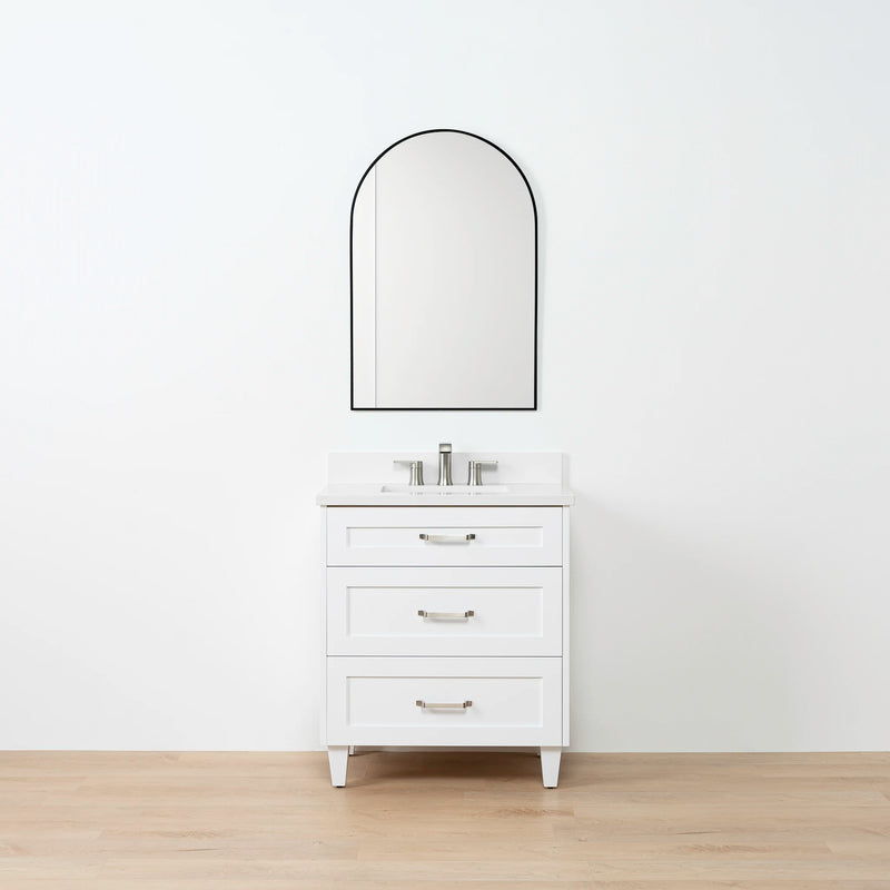 Bridgeport SLIM 30" Satin White Bathroom Vanity