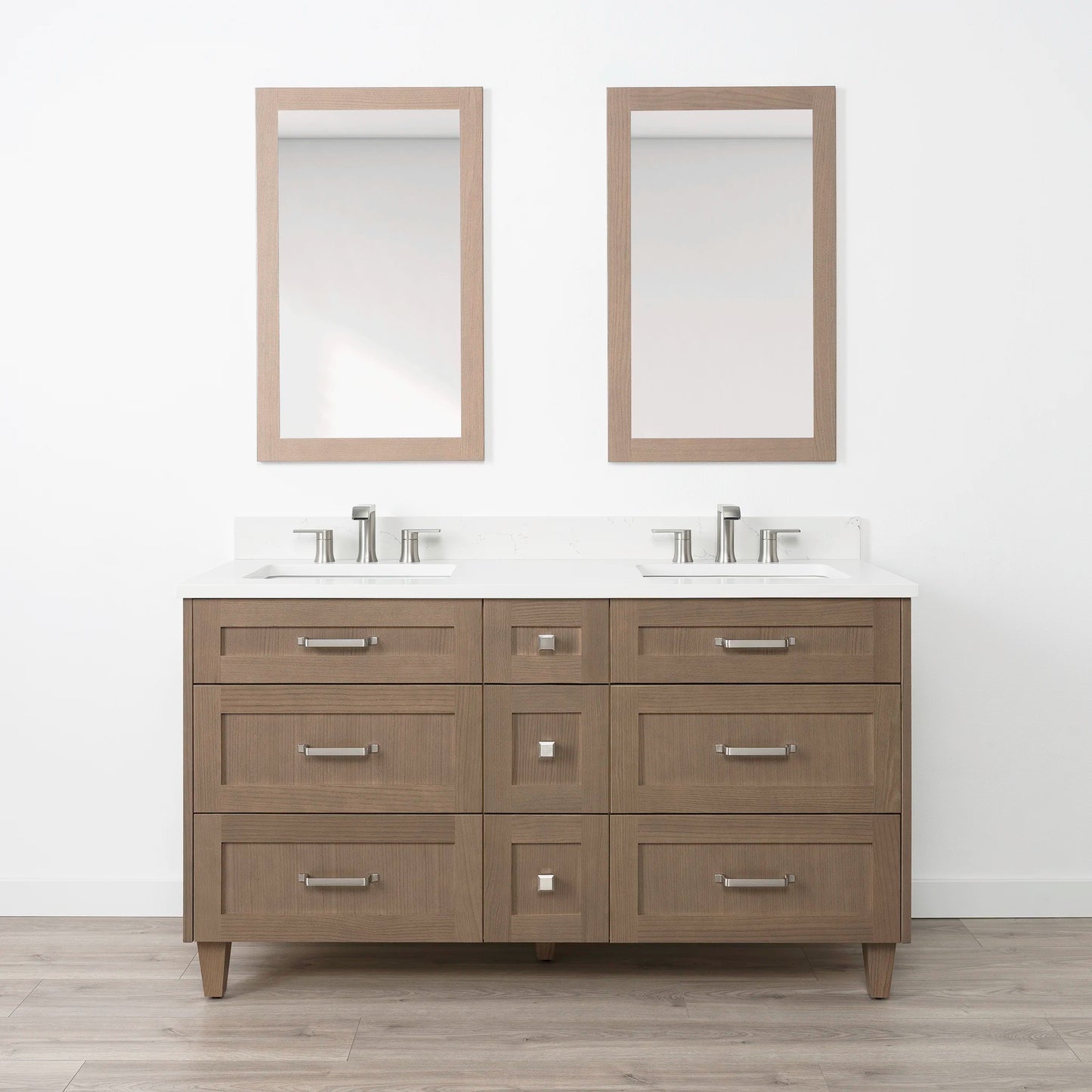 
                  
                    Bridgeport 60" Almond Coast Bathroom Vanity, Double Sink - All Drawers
                  
                