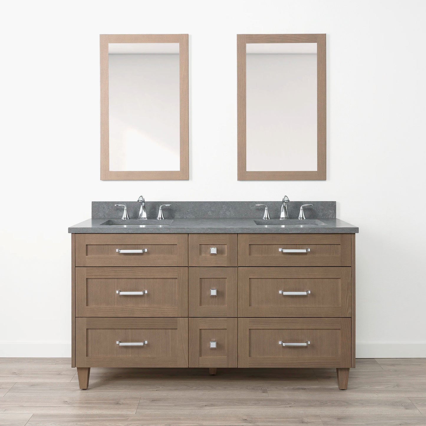 
                  
                    Bridgeport 60" Almond Coast Bathroom Vanity, Double Sink - All Drawers
                  
                