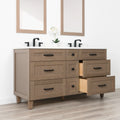 
                  
                    Bridgeport 60" Almond Coast Bathroom Vanity, Double Sink - All Drawers
                  
                