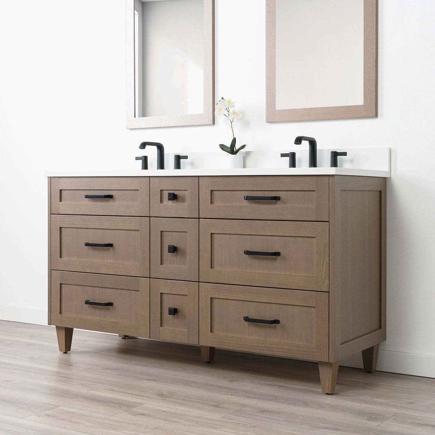 
                  
                    Bridgeport 60" Almond Coast Bathroom Vanity, Double Sink - All Drawers
                  
                