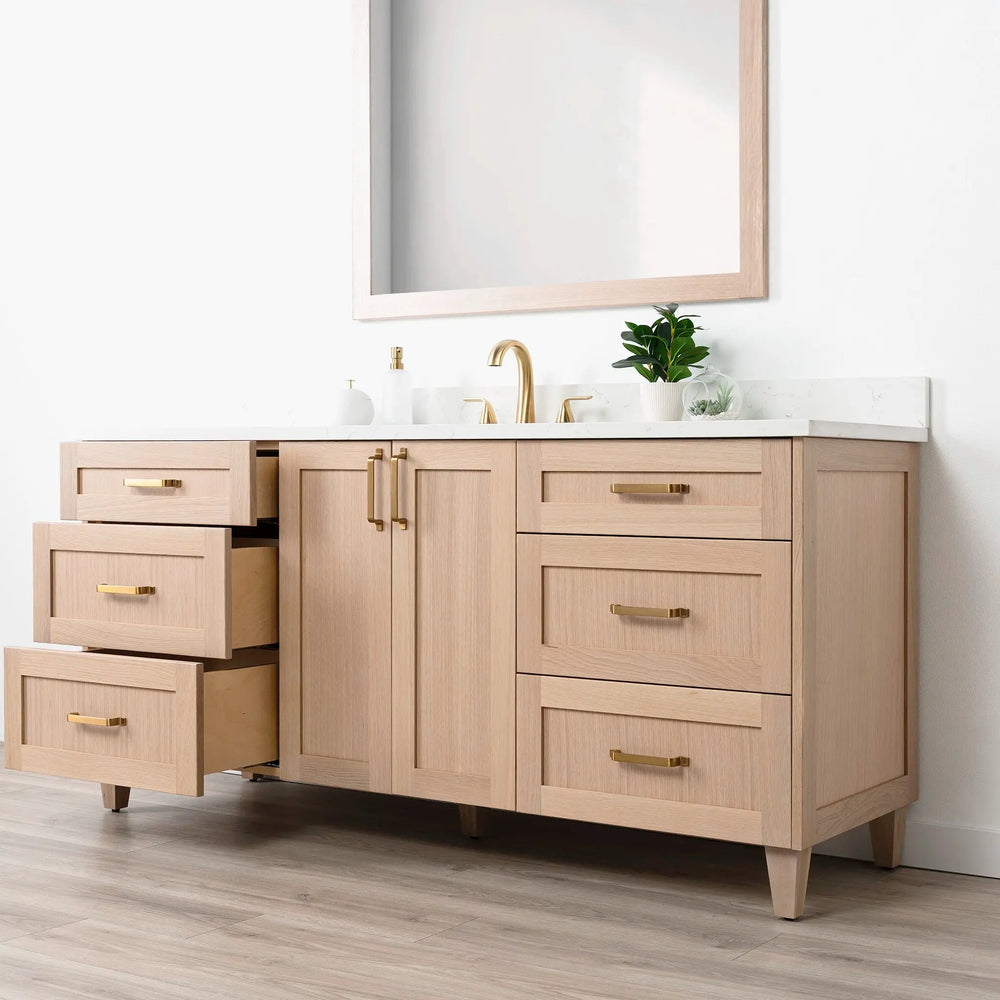 
                  
                    Bridgeport SLIM 72" White Oak Bathroom Vanity Teodor Bathroom Vanity Canada
                  
                