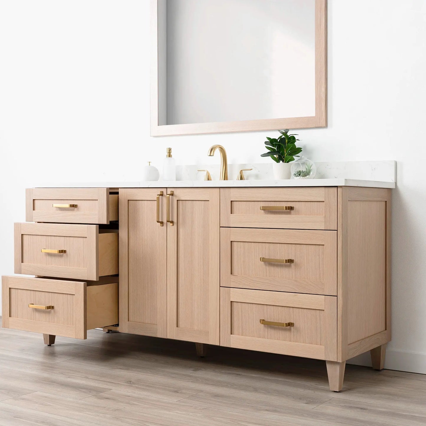 
                  
                    Bridgeport SLIM 72" White Oak Bathroom Vanity Teodor Bathroom Vanity Canada
                  
                