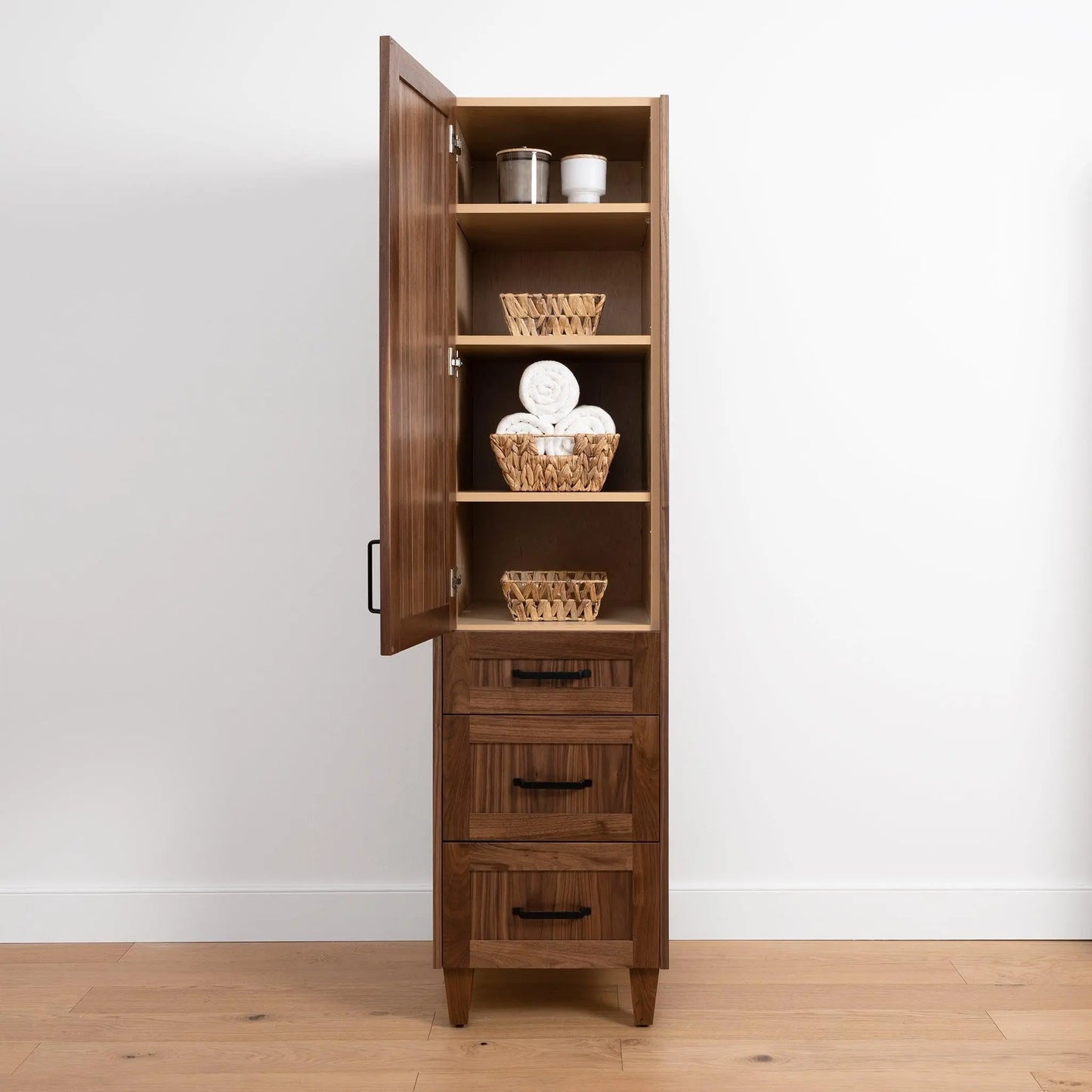 Bridgeport, Teodor® American Black Walnut Linen Cabinet Teodor Bathroom VanityCanada