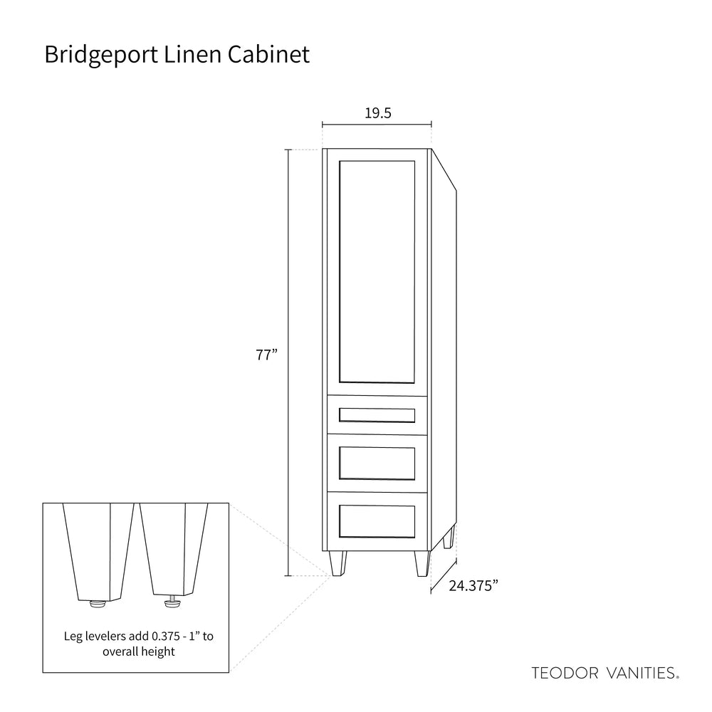 
                  
                    Bridgeport, Teodor® American Black Walnut Linen Cabinet Teodor Bathroom VanityCanada
                  
                
