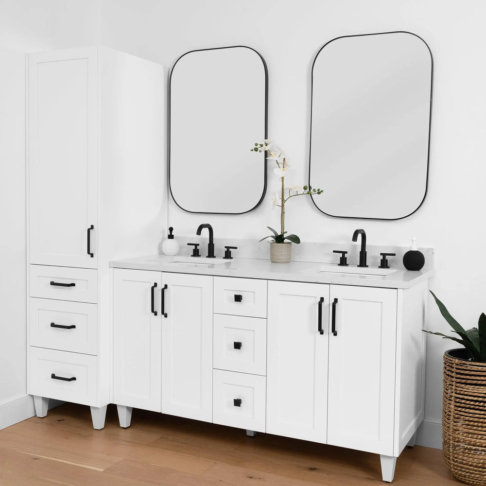 
                  
                    Bridgeport, Teodor® Satin White Linen Cabinet Teodor Bathroom VanityCanada
                  
                
