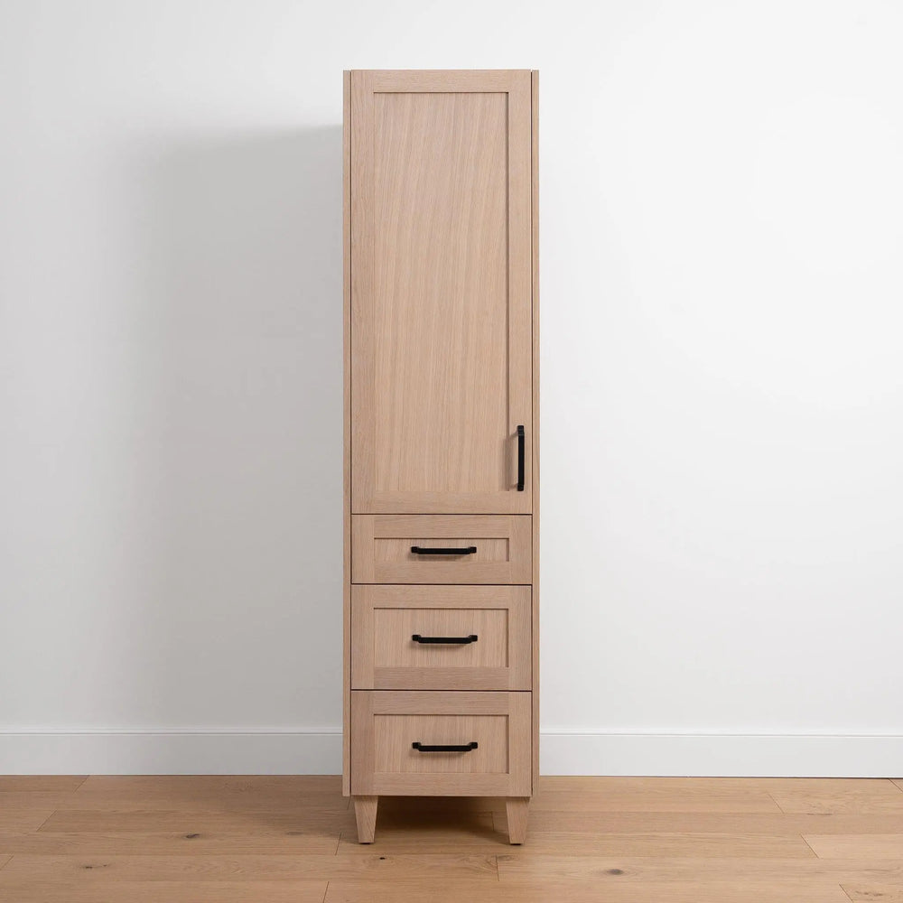 Bridgeport, Teodor® White Oak Linen Cabinet Teodor Bathroom VanityCanada