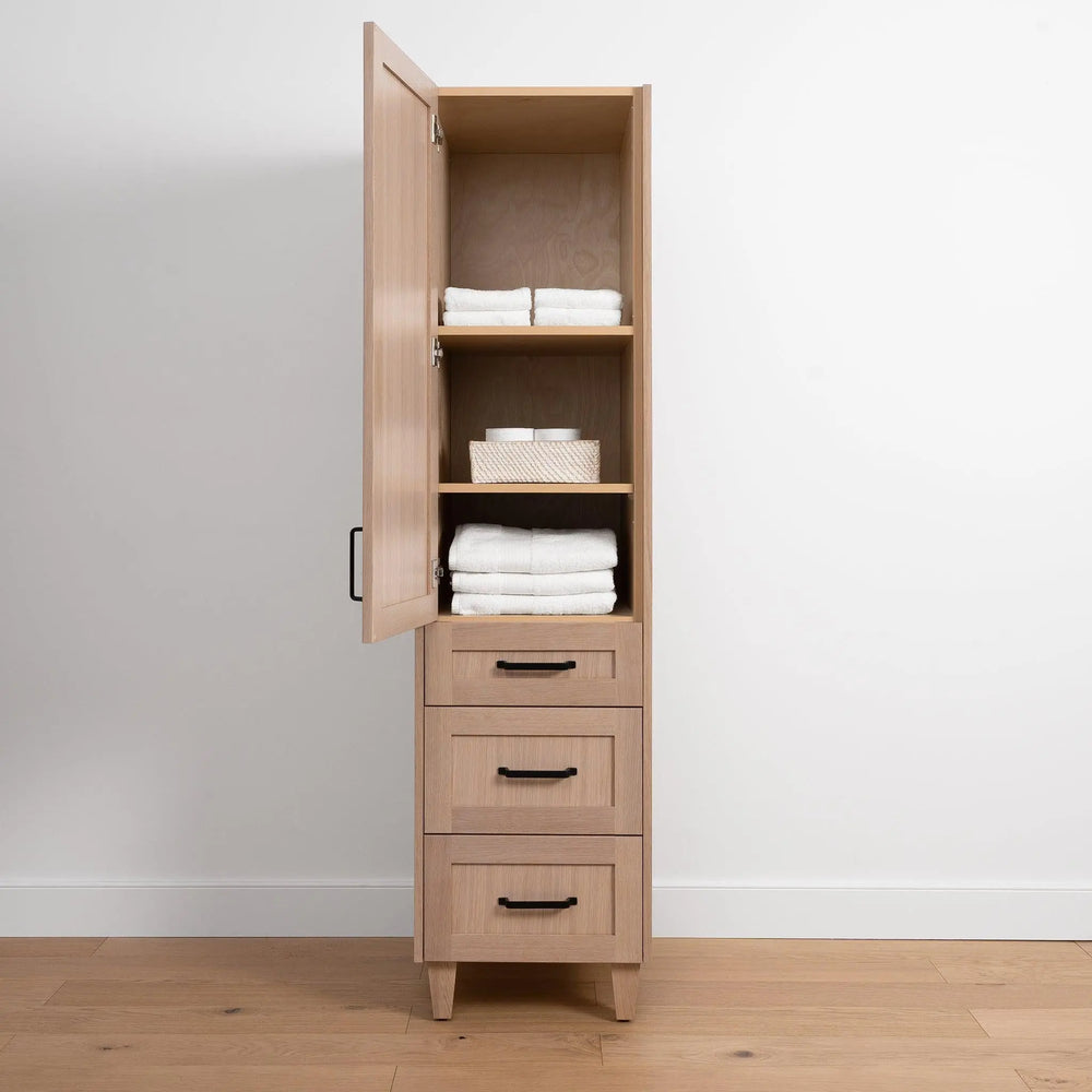 
                  
                    Bridgeport, Teodor® White Oak Linen Cabinet Teodor Bathroom VanityCanada
                  
                