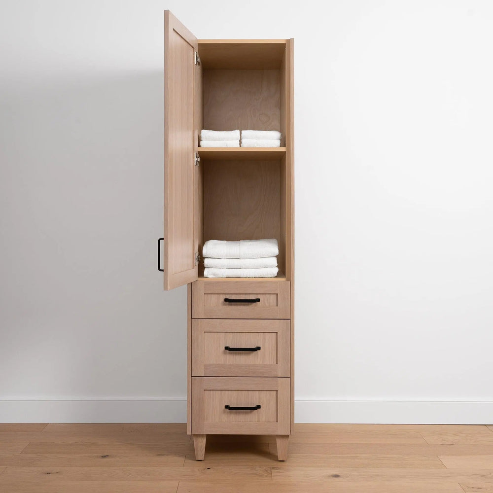 
                  
                    Bridgeport, Teodor® White Oak Linen Cabinet Teodor Bathroom VanityCanada
                  
                