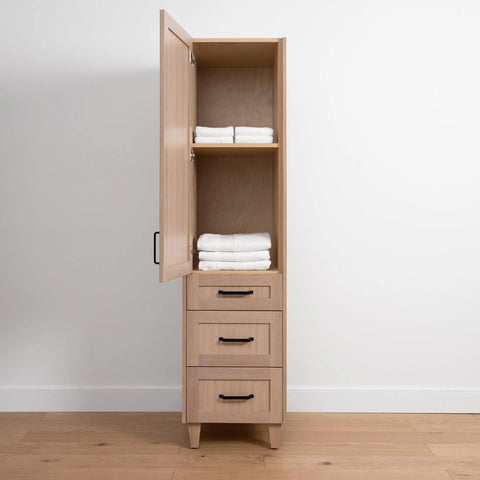 Bridgeport, Teodor® White Oak Linen Cabinet Teodor Bathroom VanityCanada