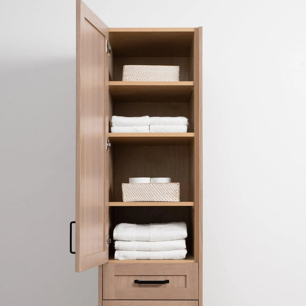 
                  
                    Bridgeport, Teodor® White Oak Linen Cabinet Teodor Bathroom VanityCanada
                  
                