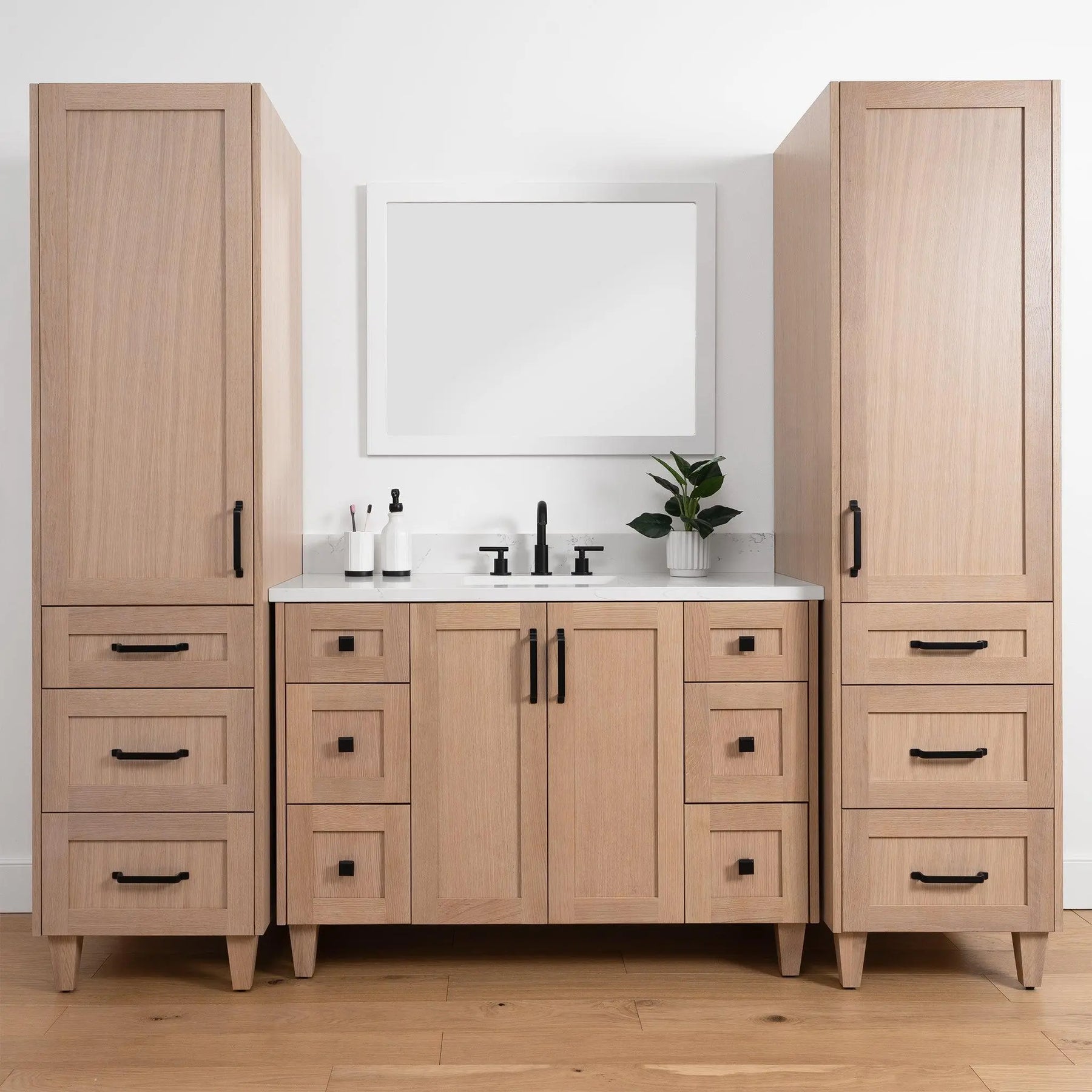 Vanity Line White Oak Bathroom Vanity Cabinet