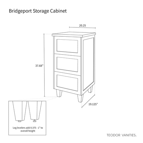 Bridgeport, Teodor® White Oak Storage Cabinet Teodor Bathroom VanityCanada