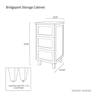 Bridgeport, Teodor® White Oak Storage Cabinet Teodor Bathroom VanityCanada