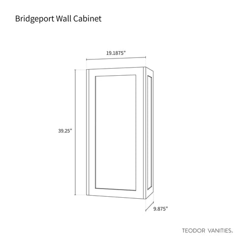 Bridgeport, Teodor® White Oak Wall Cabinet Teodor Bathroom VanityCanada
