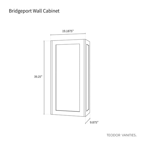 Bridgeport Satin White Wall Cabinet - Teodor Vanities
