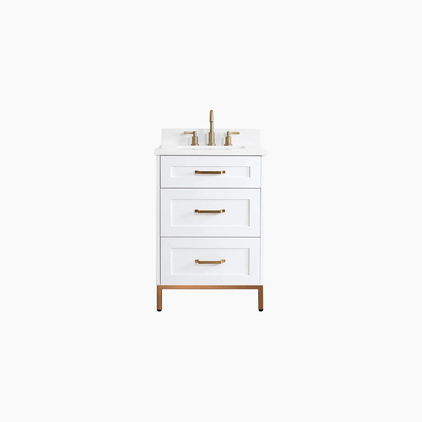 
                  
                    Bridgeport 24" Satin White Bathroom Vanity - All Drawers
                  
                