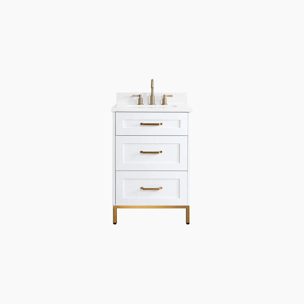 
                  
                    Bridgeport 24" Satin White Bathroom Vanity - All Drawers
                  
                