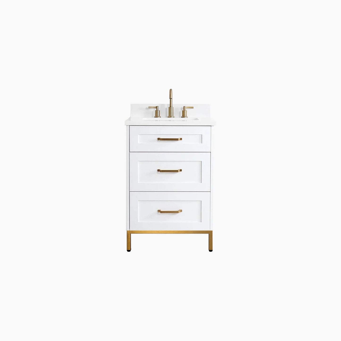 
                  
                    Bridgeport 24" Satin White Bathroom Vanity - All Drawers
                  
                