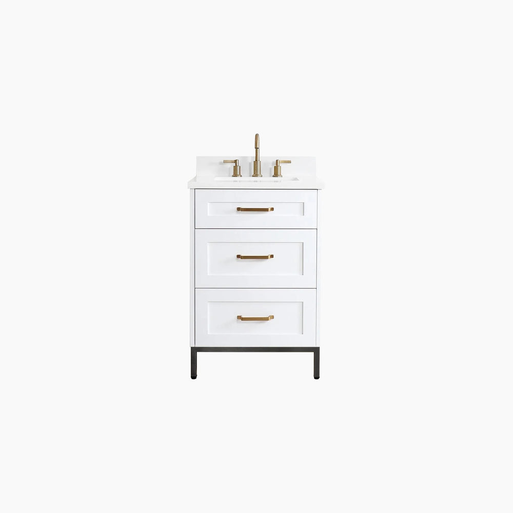 
                  
                    Bridgeport 24" Satin White Bathroom Vanity - All Drawers
                  
                