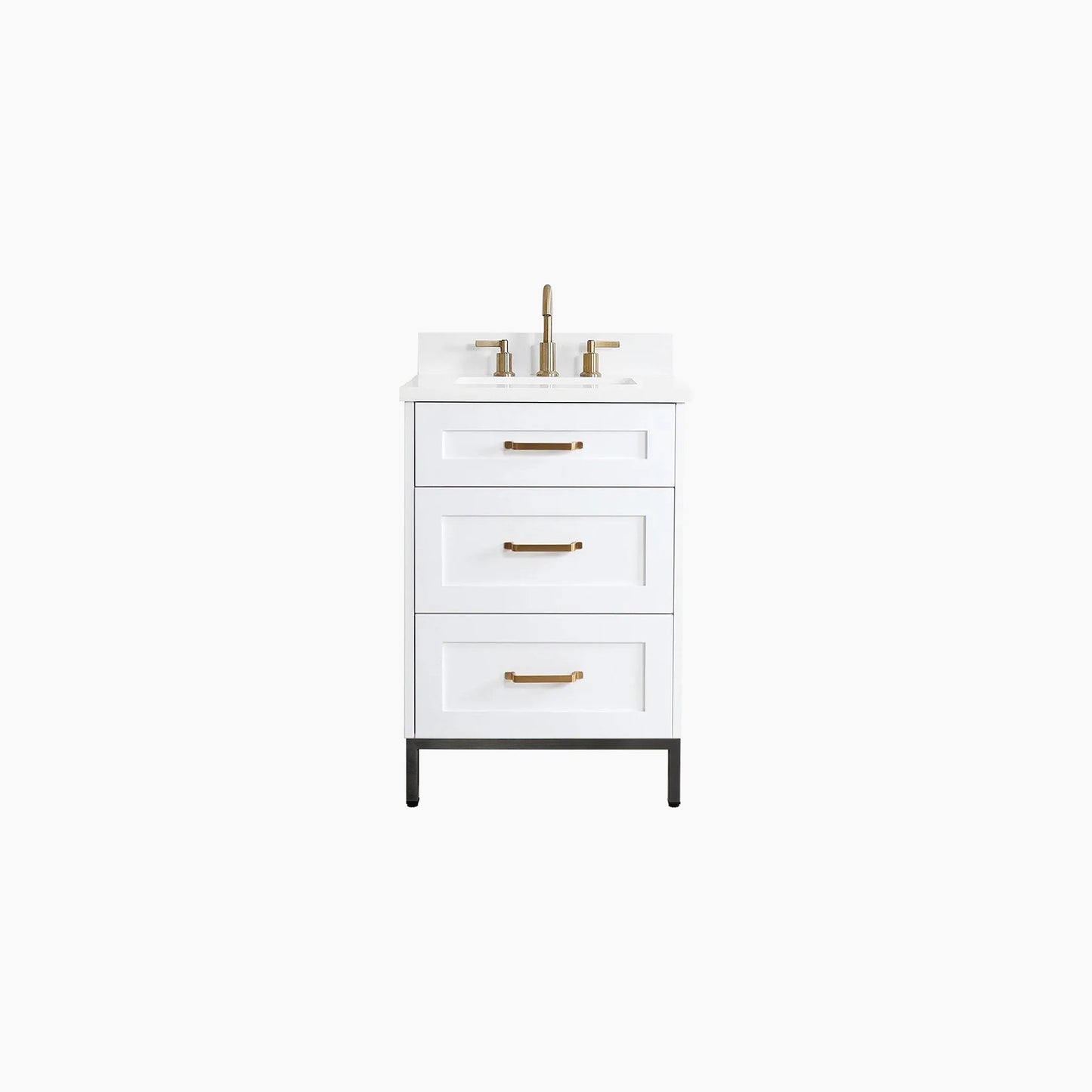 
                  
                    Bridgeport 24" Satin White Bathroom Vanity - All Drawers
                  
                